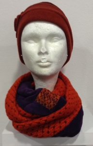 snood orange et violet